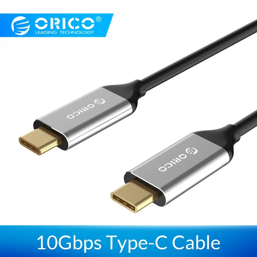 

ORICO USB 3.1 Type C to Type c Cable 10 Gbps 5A QC3.0 Fast Charging Type-c Cable for Mobile Phone Macbook Matebook Laptop