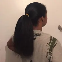 Microlinks-extensiones de cabello brasileño Afro para mujeres negras, cabello virgen 100%, con punta recta, a granel, EverBeauty