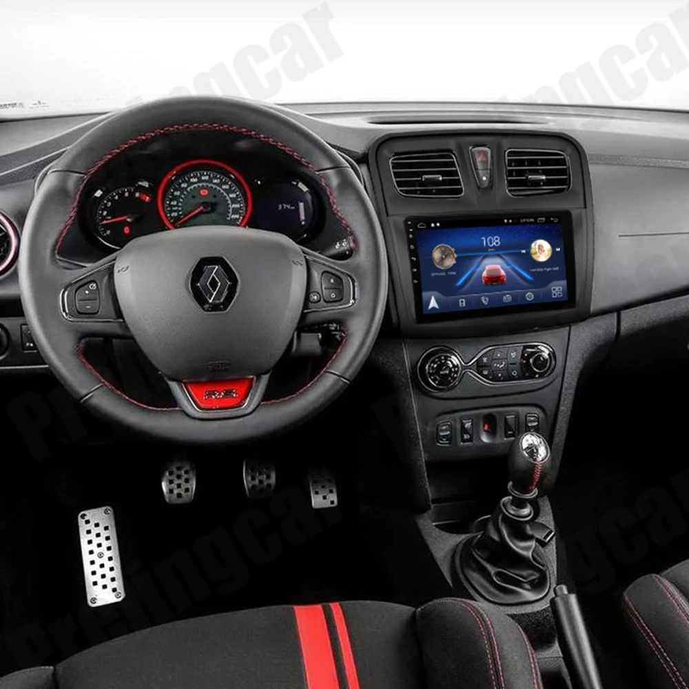 Prelingcar для RENAULT Sandero,- лет, автомобильный монитор, радио, мультимедиа, видео плеер, навигация, gps, Android 9,0, 4G, стерео