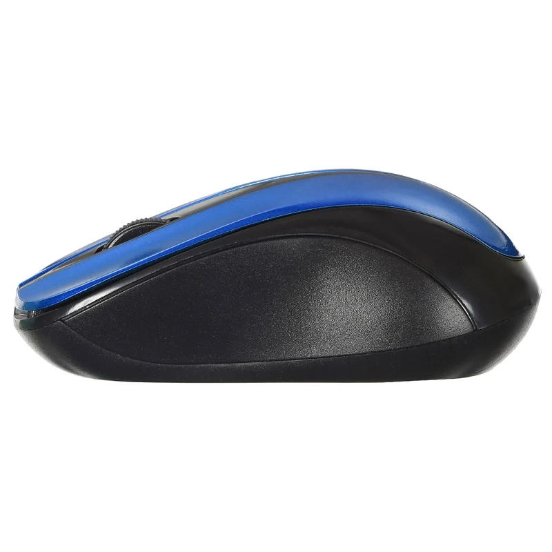 Мышь Oklick 675MW черный/синий оптическая(800dpi) беспроводная USB(2but