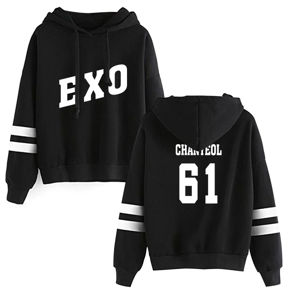 

Kpop EXO Men Women Hoodies Hoody Sweatshirt Fleece Warm XIUMIN Streetwear Unisex Plus Size Kawaii Hip Hop Korean Clothes