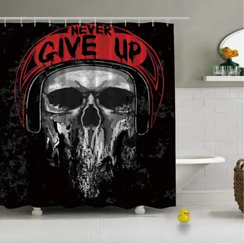 

Skull T Shirt Graphic Design Vector Shower Curtain for Guest Suite,79''L x 72''W