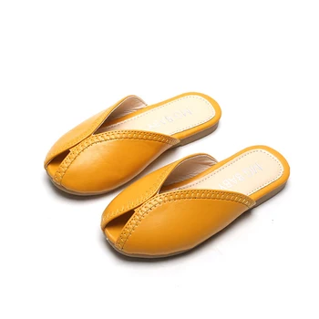 

CUZULLAA Kids Soft Sole Summer Cute Slippers Shoes For Girls Non-slip Beach Sandals Children Flat Indoor Shoes Size 26-35