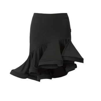 

Sexy Latin Dance Skirt Women High Waist Slim Party Bodycon Ruffle Skirt for Cha Cha Rumba Tango Competition Skirt Dancewear