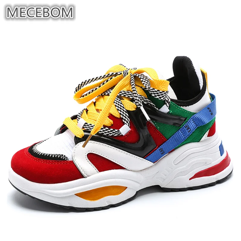 Multi Color Thick Sole Chunky Sneakers