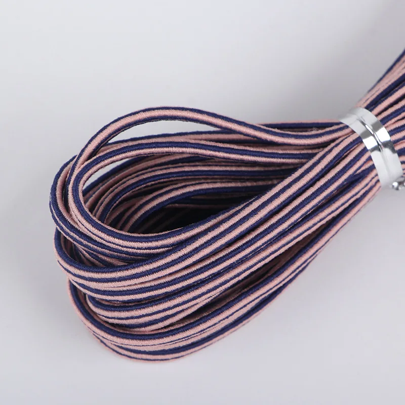 5 м/рулон 3 мм два цвета нейлон высокопрочный резиновый ремешок DIY аксессуары для волос материал швейной одежды эластичный шнур ремесленные принадлежности