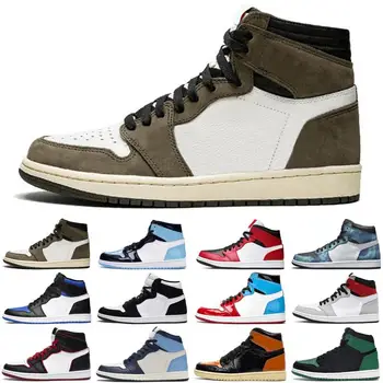 

New Basketball Shoes 1 1s OG Travis Scotts Black Court Purple Royal Bred Toe NC Obsidian UNC Designer Sneakers Trainers