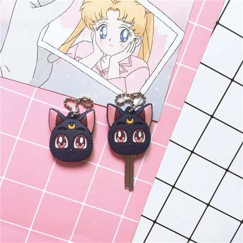 Классического японского аниме косплей Сейлор Мун кошка Луна резиновый брелок