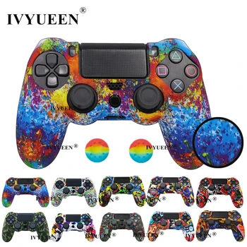 

IVYUEEN Anti Slip Silicone Protective Skin Case for Sony Dualshock 4 PS4 DS4 Pro Slim Controller Cover Analog Thumb Grip Caps