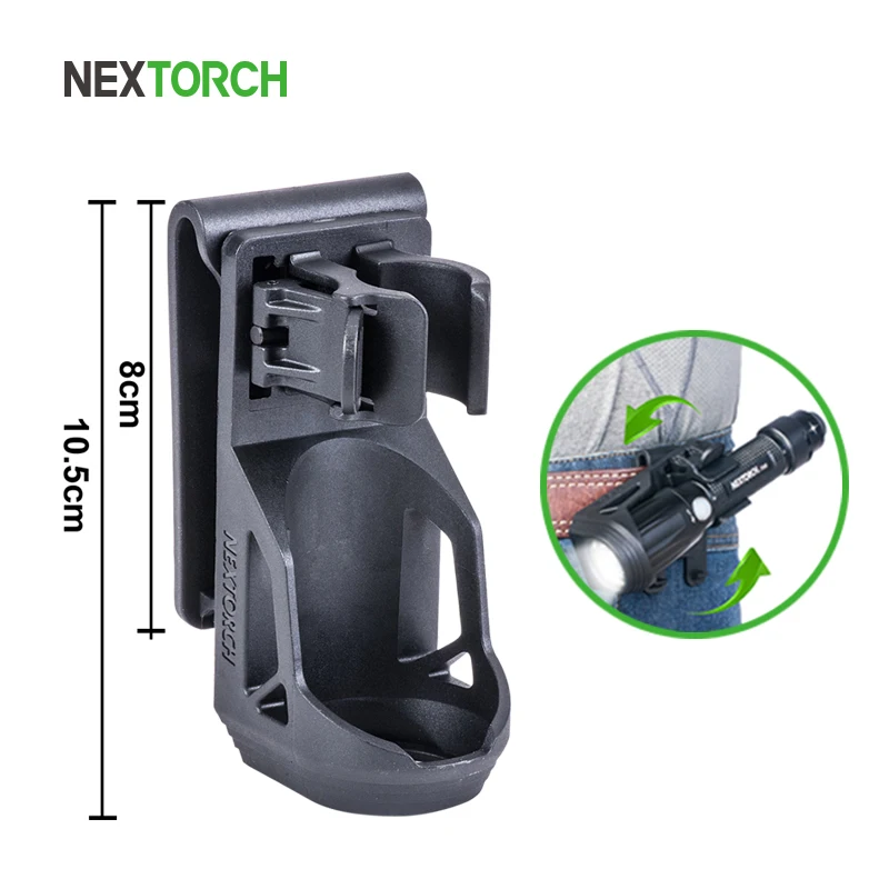 NEXTORCH 360 Degree Tactical Flashlight Holster Angle Rotatable Duable Holder V5 for 1&quot-1.25&quot | Лампы и освещение