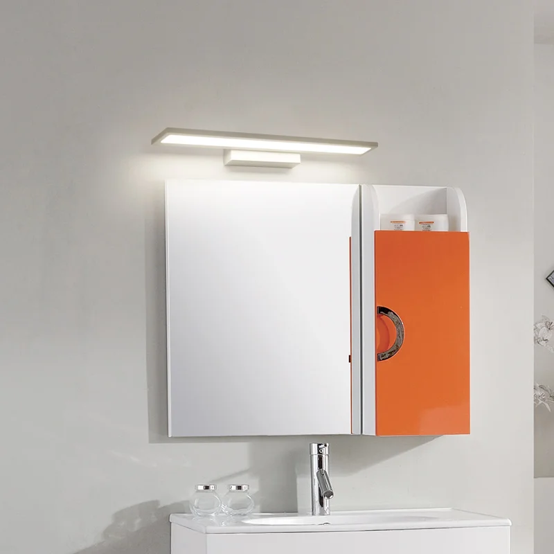 Скандинавский светодиодный зеркальный светильник 400-1200 мм фурнитура+ акриловая лампа для ванной комнаты, светильник для спальни, светодиодный светильник для фойе в отеле, бра для ванной комнаты