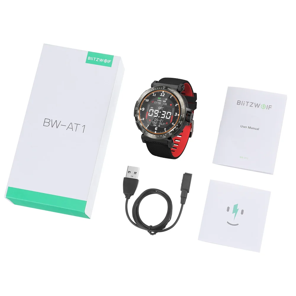 BlitzWolf BW AT1 Полноэкранный сенсорный дисплей Dymanic UI пульсометр кровяное давление