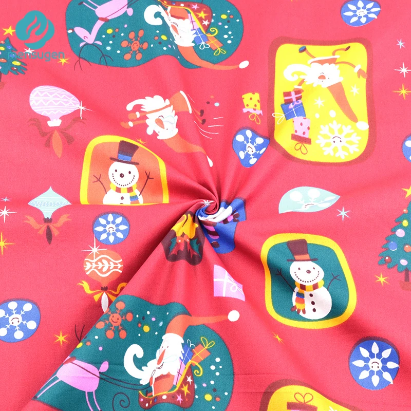 New 7pcs/lot 40*50cm Cotton Christmas Fabric for Patchwork Quilting DIY Handmade Cloth Tissue Decoration Material