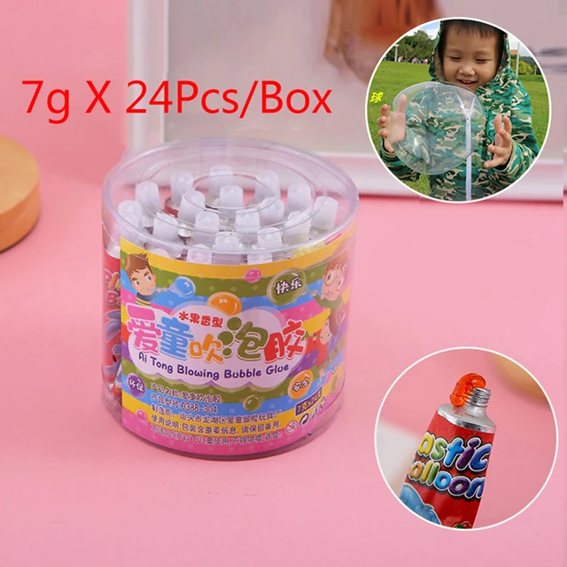 24Pcs/box Magic Bubble Glue Toy Blowing Colorful Bubble Ball Space Balloon Toy 1