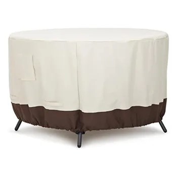 

1* Garden Table Cover Round Furniture Cover Dustproof, Waterproof, Sunscreen And UV Resistant Outdoor
