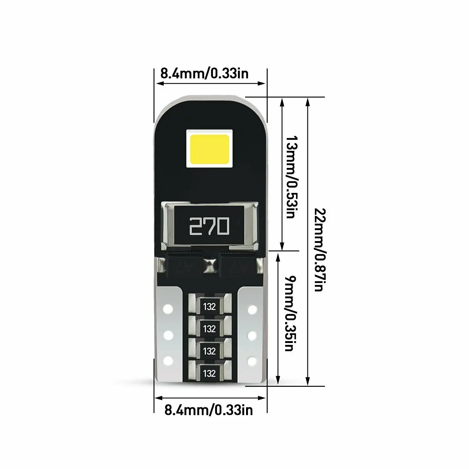 Супер белый T10 Клин 6SMD 5630 Светодиодный Светильник лампы W5W 2825 158 192 части комплект