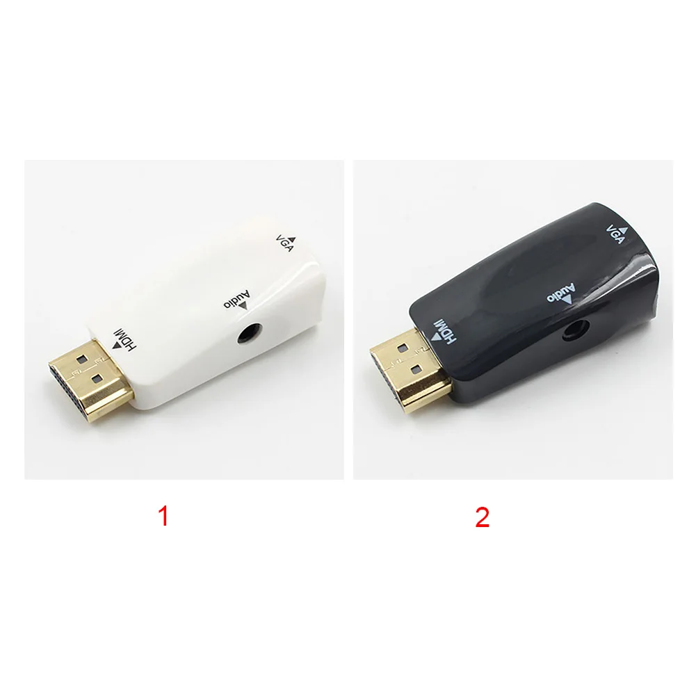 2019 Новый 1080P HDMI Мужской к VGA Женский адаптер видео конвертер с аудио выходом N3 Прямая поставка