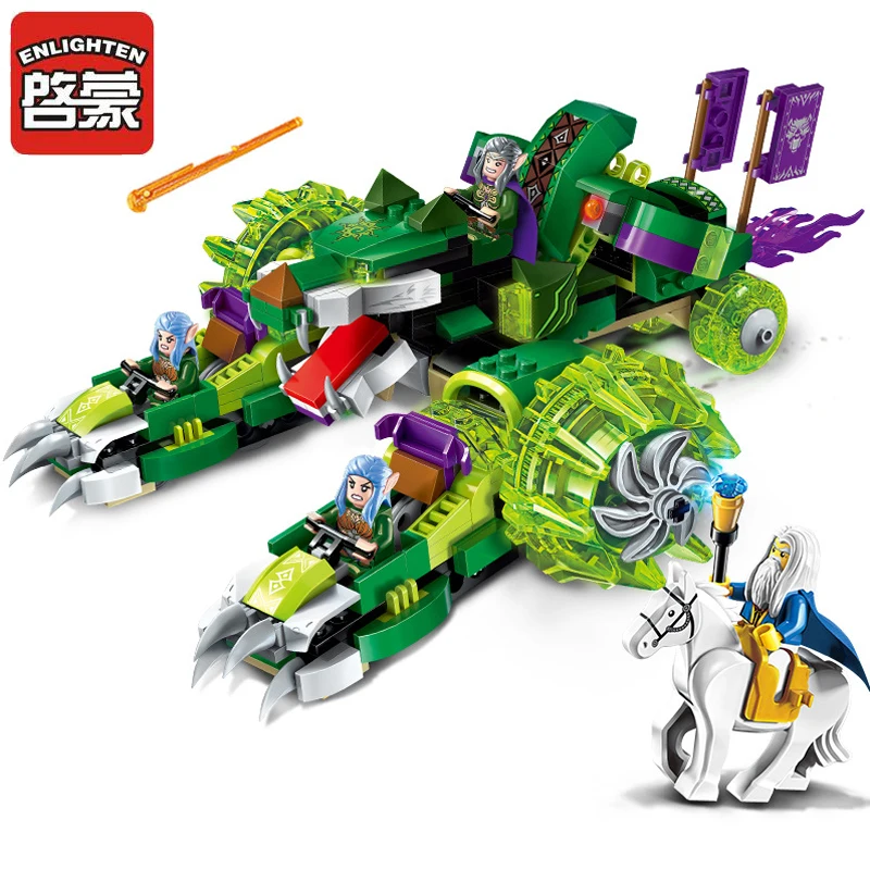

Enlighten New 2312 392pcs War of Glory Castle Knights Sirius Chariot Ultra Stealth Raider Building Block Brick Legoingly Toy