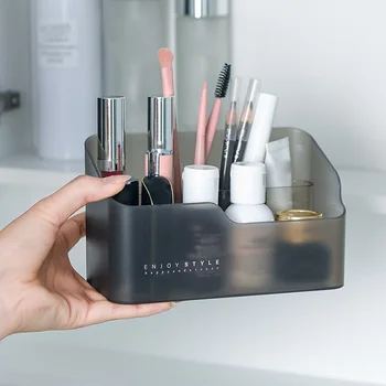 

Plastic Cosmetic Storage Box Classification Design Lipstick Skincare Make Up Container with Compartment Bathroom Storage Box