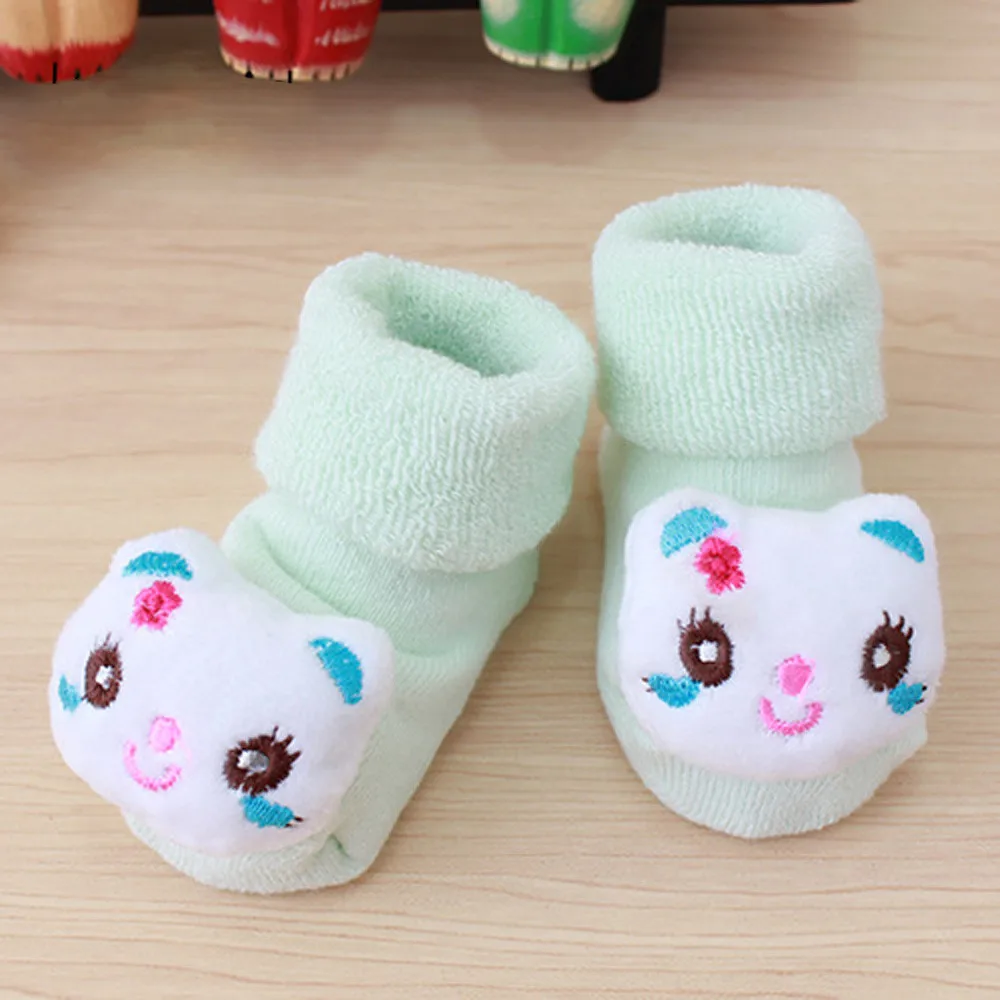 Baby Socks Cartoon Newborn Kids Baby Girls Boys Anti-Slip Warm Sock Slipper Shoes Boots Toddlers Kids Soft Sock Calcetines M800