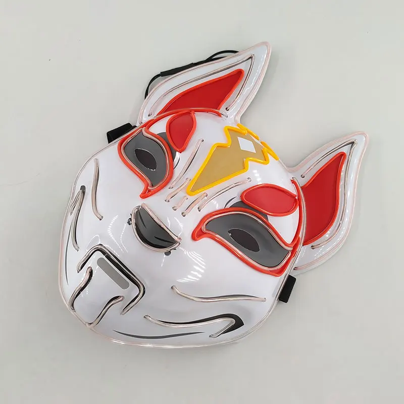 sexy anime cosplay Demon Slayer Glowing EL Wire Mask Kimetsu No Yaiba Characters Cosplay Costume Accessories Japanese Anime Fox Halloween LED Mask funny halloween costumes