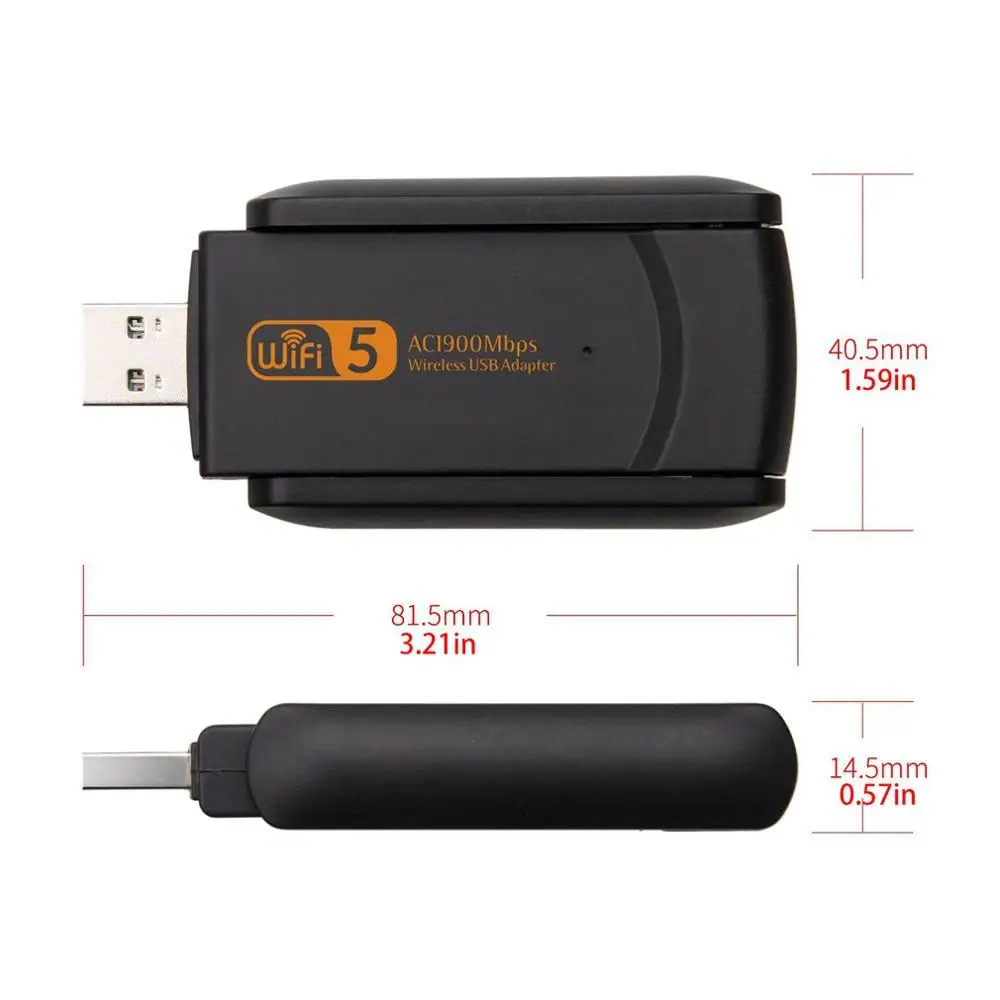Usb3.0 Wifi адаптер 1900 Мбит/с двухдиапазонный 2 4 ГГц + 5 8 Wi Fi ключ компьютер 802.11Ac сетевая