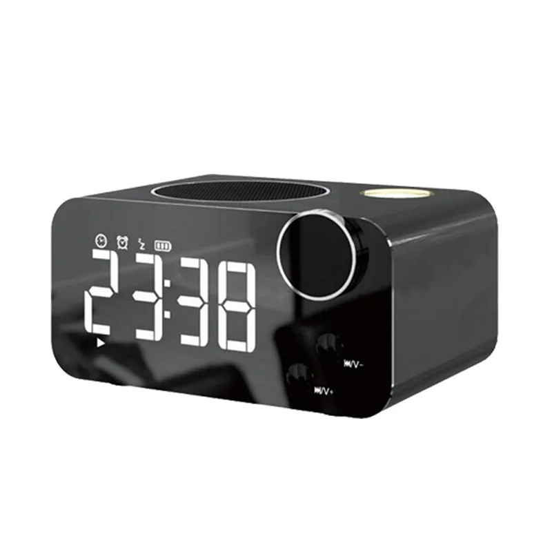 

Smart Wireless Bluetooth Speaker Time Snooze Loudspeaker Box Lamp Radio LED Night Light