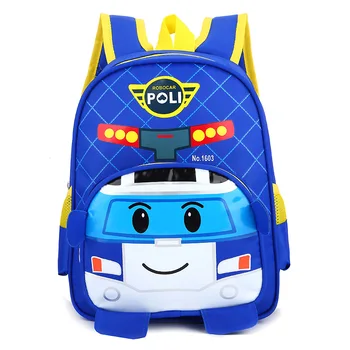 

Silverlit Robocar Poli Children's Cartoon Schoolbag Kindergarten Elementary School Doll Humanoid High Capacity Backpack
