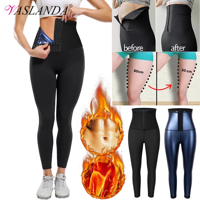 Women Sauna Leggings Compression Slimming Leggings Fat Burning Thermo Sweat  Pants Thigh Slimmer Waist Trainer Body Shaper