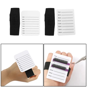 

2pcs/set Fake Eyelash Tray Strip Stand Individual Eyelash Extensions Hand Plate Eye Lash Grafting Stand Palette Tool