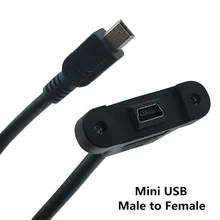Мини USB Панель Тип крепления папа-мама удлинитель Кабель-адаптер с винтами 30 см