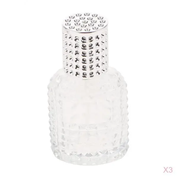 3pcs Crystal Glass Pineapple Design Empty Refillable Perfume Fragrance Spray Bottle Travel Size
