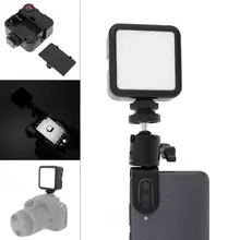 

W49 Mini Video Light Lighting Camera Light Lamp Adjustable Brightness with 1/4'' Hot Shoe Cradle Head Clip
