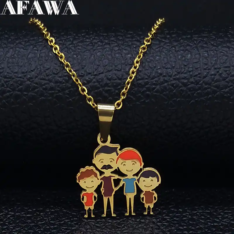 mum and son necklace