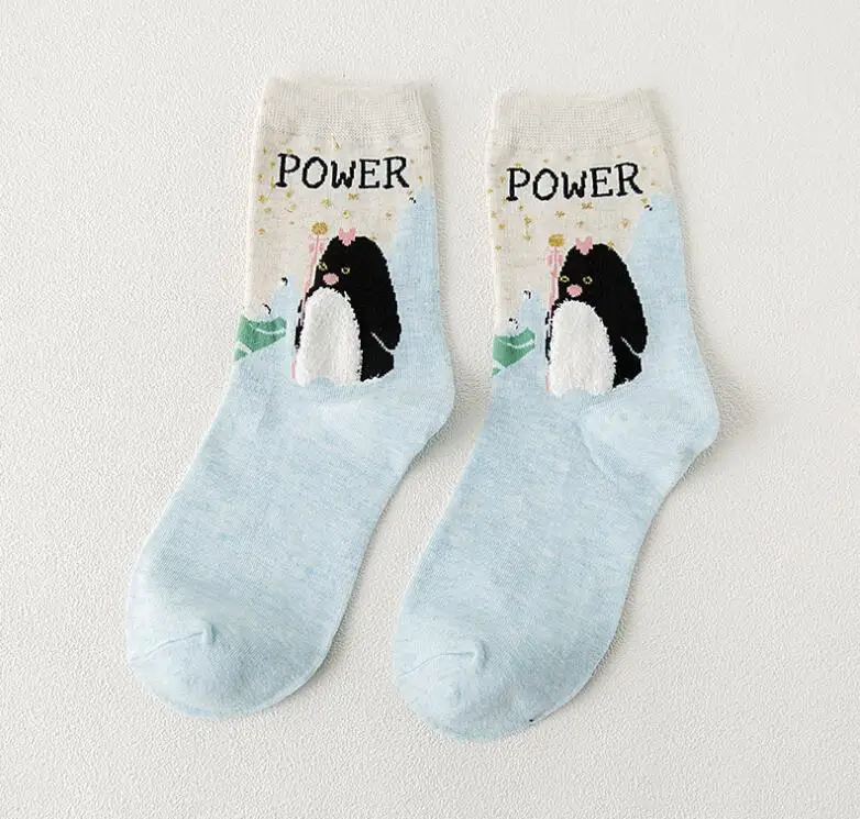Зимние новые женские одноцветные носки удобные милые японские Носки с рисунком из перьев женские хлопковые носки без пятки - Цвет: a9