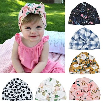 

2 in 1 Multi-Function Baby Cap Baby Printed Rabbit Ear Hat Indian Knotted Cap Newborn Baby Hospital Hat for Boy Girl Accessories