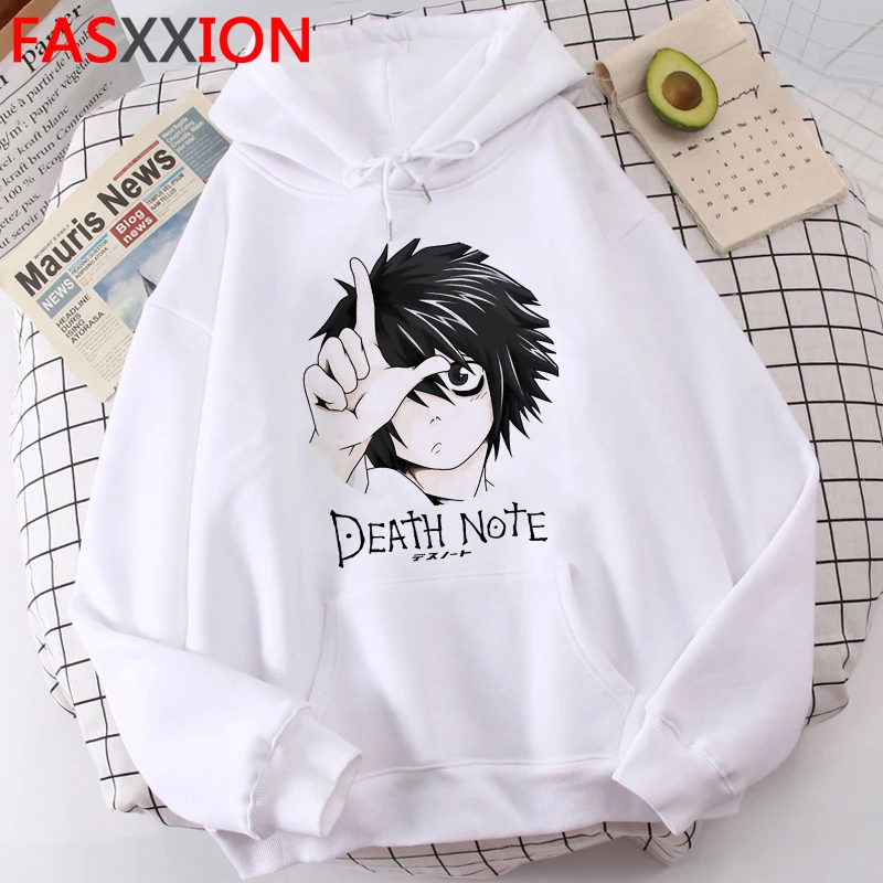 Sudadera con capucha de Death Note para hombre y mujer, ropa de calle con imágenes de Anime japonés, estilo Kawaii, estilo Harajuku, Invierno