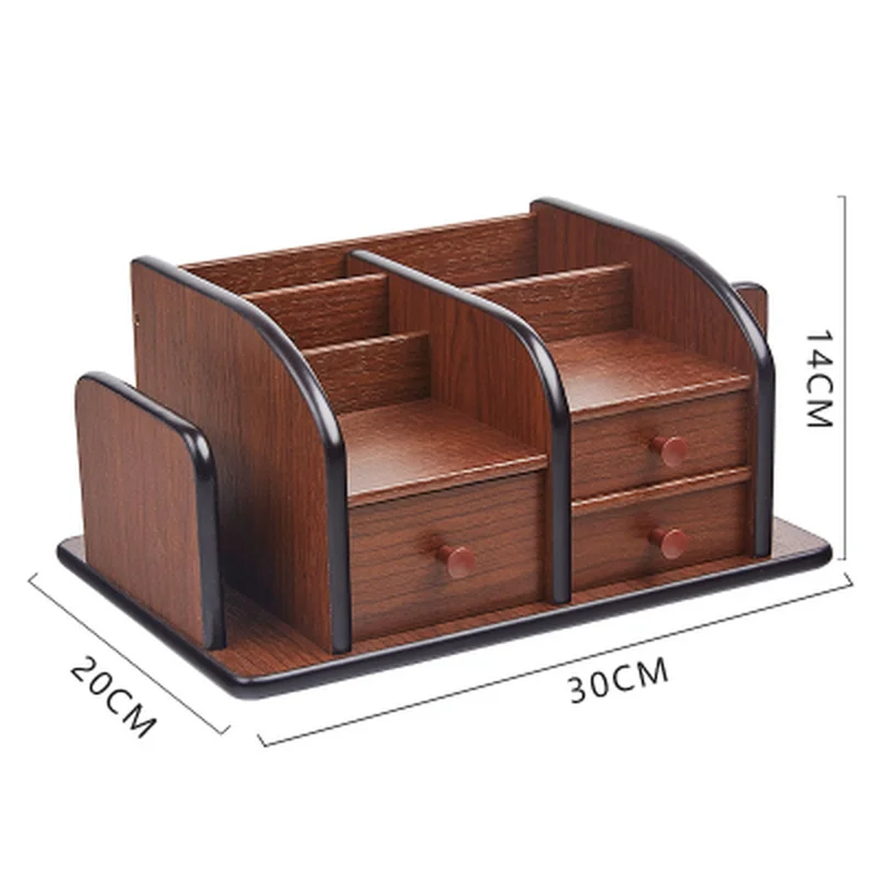  Multi-function Wooden Storage Box Desktop Organizer Remote Controller Holder Stationery Pen holder 