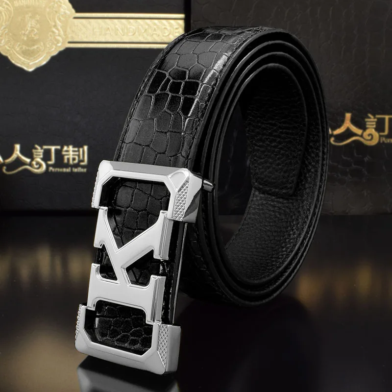 Fashion K-Letter Belt Men's Leather Automatic Buckle White Boys' Fashion  Leisure Designer Belts Men High Quality Ceinture Homme - AliExpress