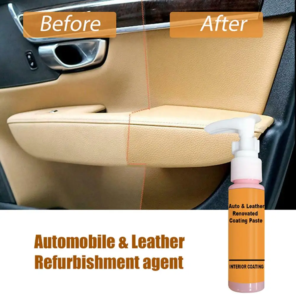 

New Develop Car Leather Coating Paste Decontamination Cleaner Auto Leather Renovated Cleaner 30ML Wholesale Quick delivery CSV