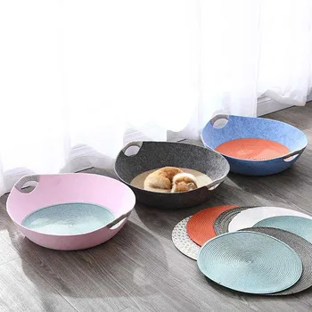 

1pcs Simple practical Cat Bed House Cute Cozy Cat Mat Beds Warm Durable Portable Pet Basket Kennel Dog Cushion Cat Supplies