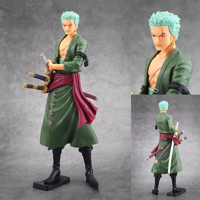 

28cm Jpanese Anime One Piece Roronoa Zoro PVC Action Figure toys sitting Mito Roronoa Zoro figure Collectible Model Toy kid gift