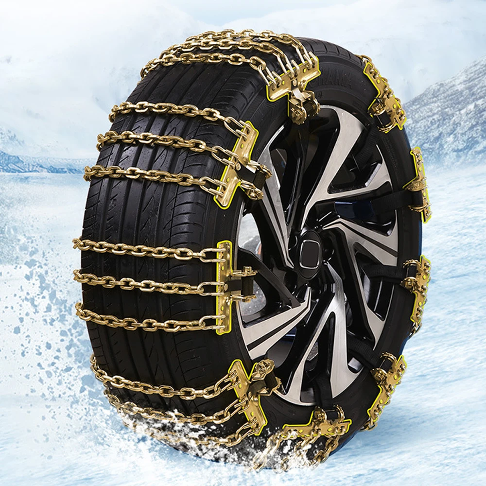 

1PC Tire Anti-skid Steel Chain Emergency Chain Snow Mud Car Security Tyre Clip-on Chain for Car Car Truck SUV Accessries