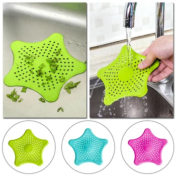 

Star Kitchen Sink Strainers Sewer Outfall Filter Bathroom Sink Drain Hair Catcher For Bath Kitchen Gadgets Cleaning Accessories