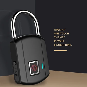 

Fingerprint Lock Smart Lock Home Luggage Dormitory Locker Warehouse Door Waterproof Super Long Standby Electronic Padlock HOT