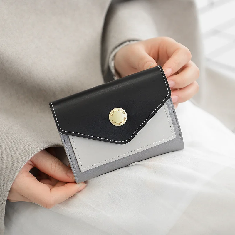 Новинка короткий женский кошелек из искусственной кожи винтажный Cartera Mujer 2019