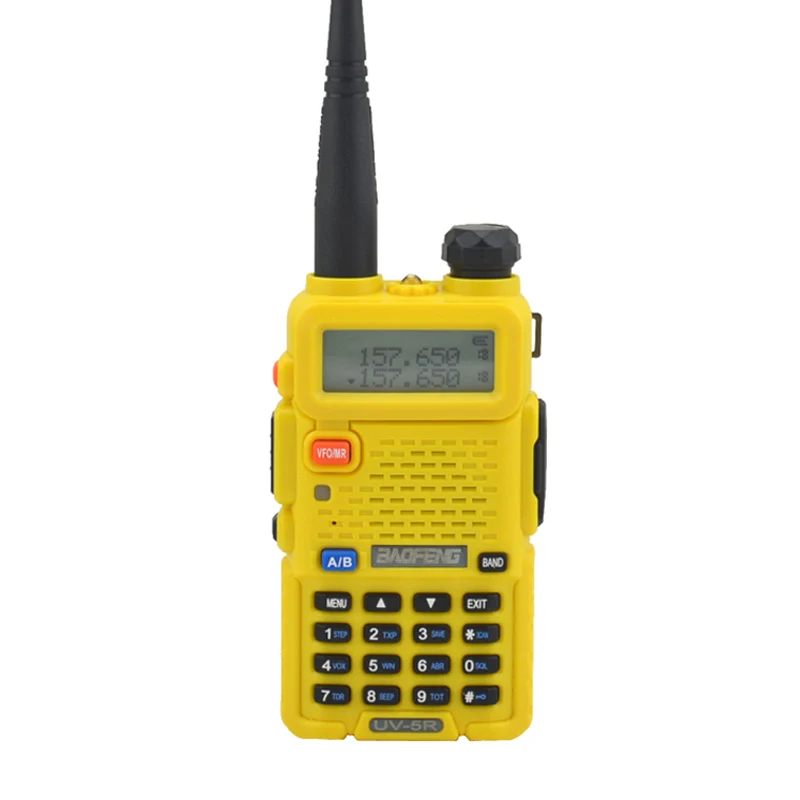 ЕС вилка UV-5R портативная рация профессиональное переговорное устройство CB радио стационарный приемопередатчик 5 Вт VHF UHF портативный UV 5R охотничий радиоприемник - Цвет: Yellow