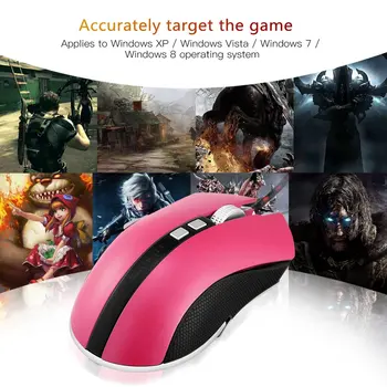 

LUOM G60 Wired Finger Right USB 1.1/2.0 Interface Braided Wire Programmable 9 Buttons Professional Optical Gaming Mouse