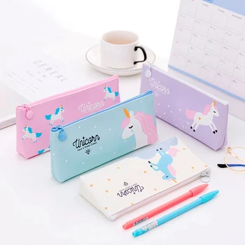 

Lovely Pink Girl Soft Girl Unicorn Pencil Case School Pencil Bag Storage Bag Pen Pouch School Supplies Stationery