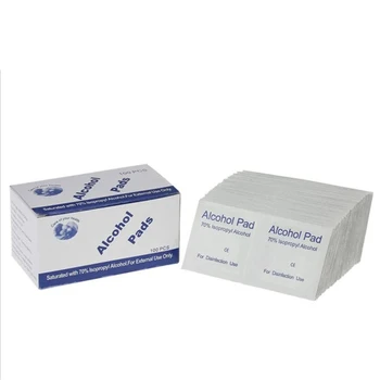 

100PCS Portable Professional Alcohol Swabs Pads Wet Wipes 70% Isopropyl First Aid Home Skin Cleanser Sterilization home